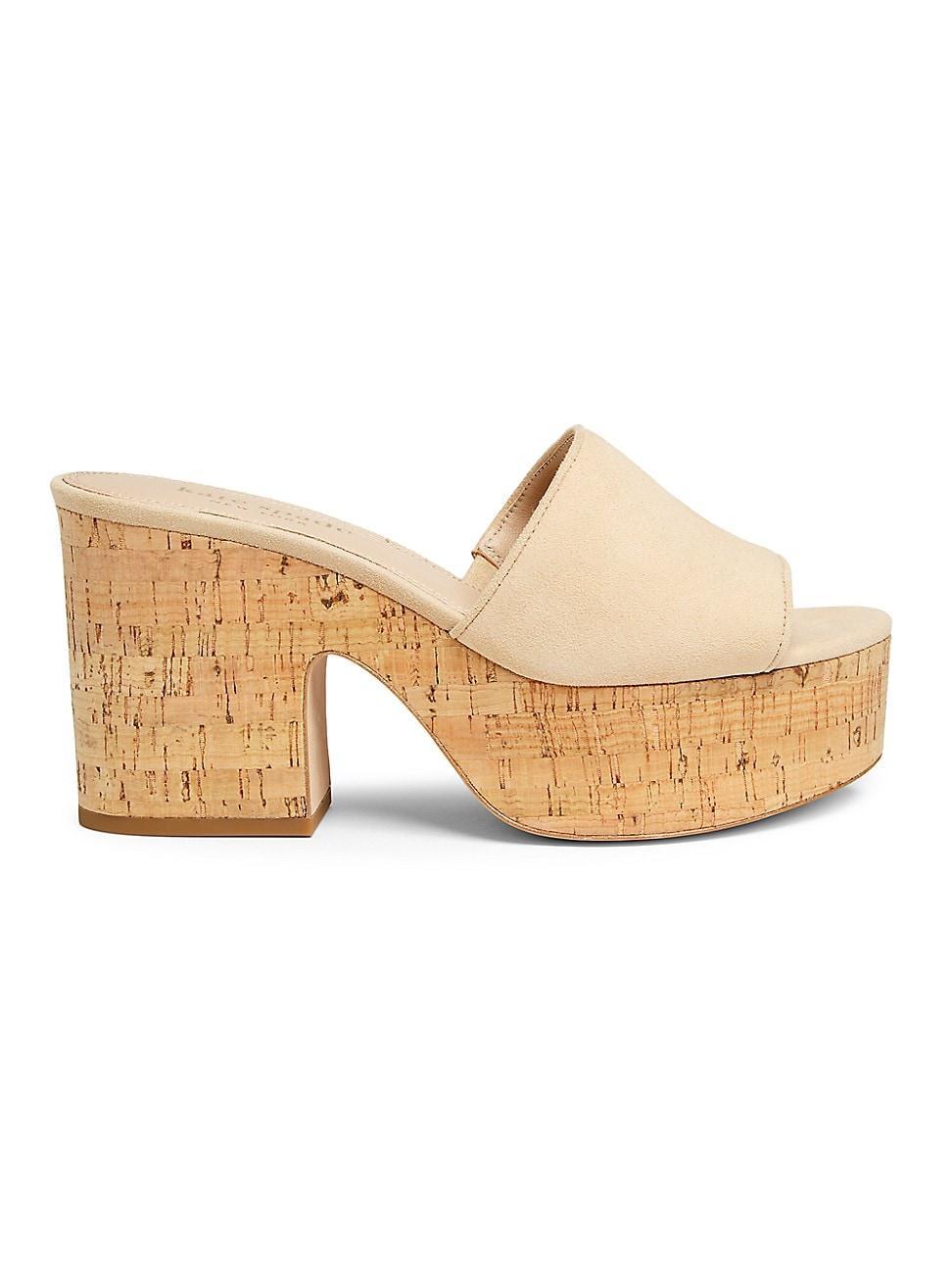 Womens Ibiza Suede Cork Heels Product Image