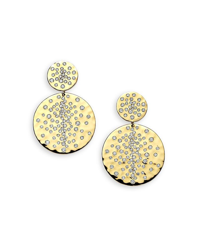 Womens Stardust 18K Yellow Gold & Diamond Double-Drop Earrings Product Image