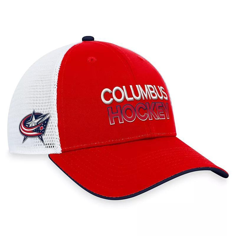 Mens Fanatics Branded Columbus Blue Jackets Authentic Pro Rink Trucker Adjustable Hat Product Image