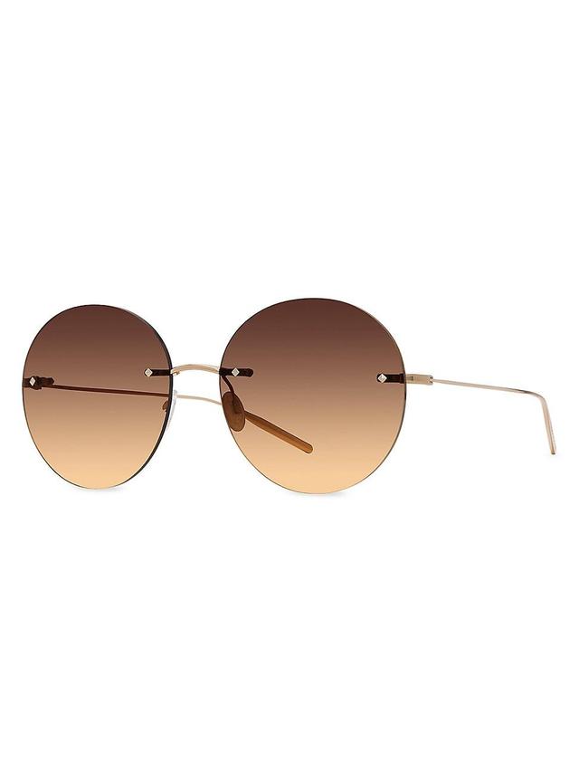 Womens Rimless Rigby 60MM Round Sunglasses Product Image
