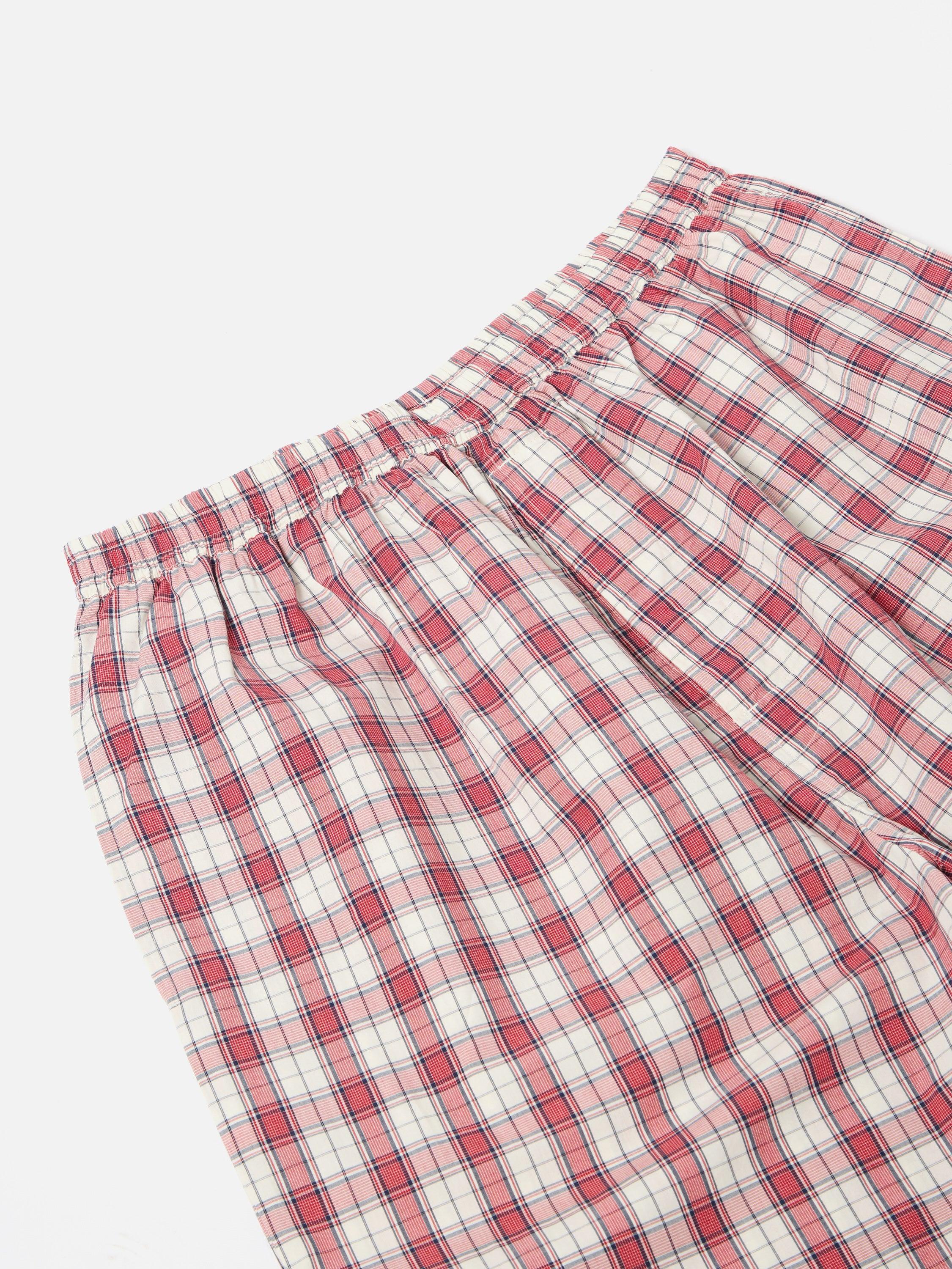 Universal Works Pyjama in Red Cotton Check Product Image