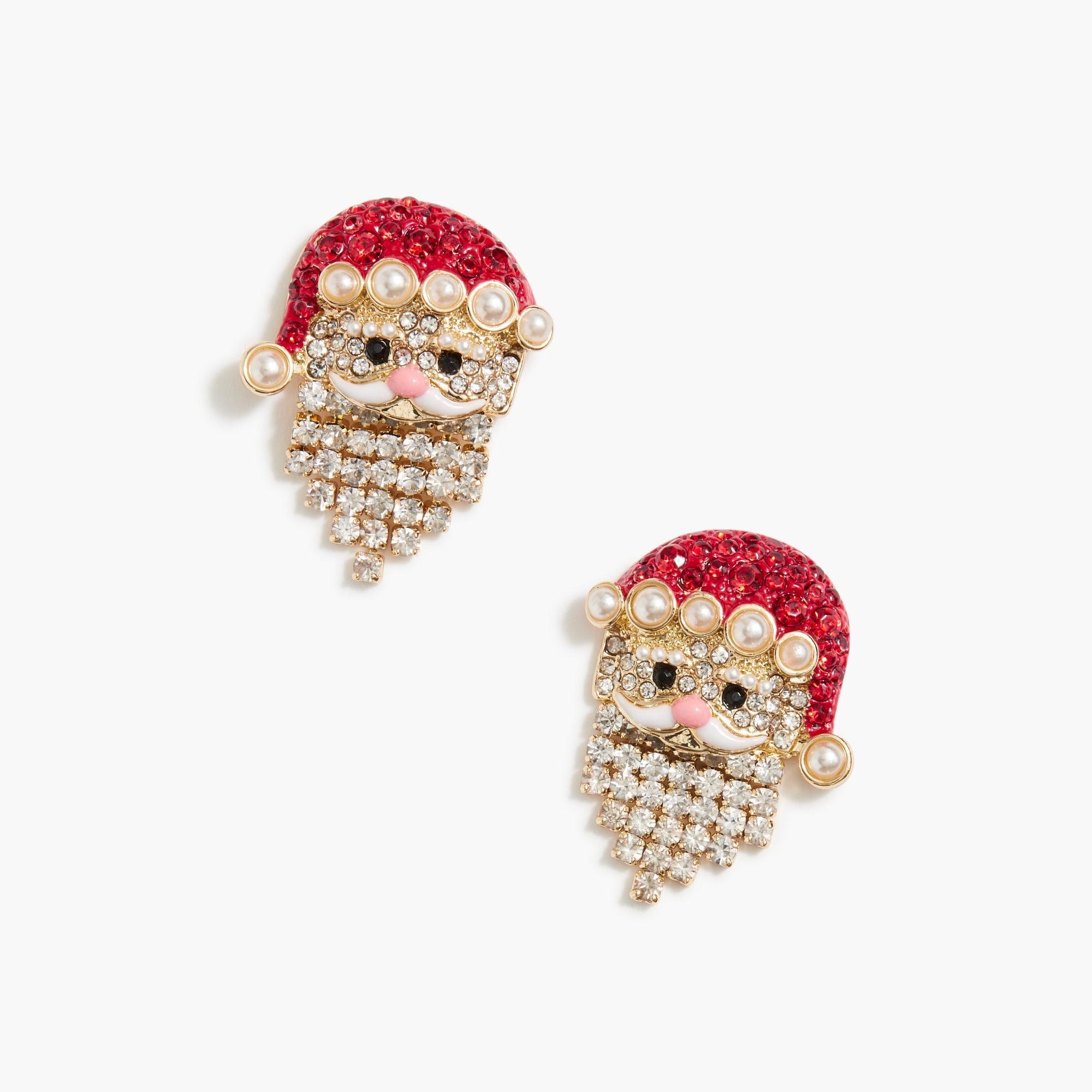 Santa pavé crystal earrings Product Image