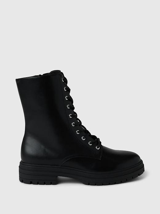 Vegan Leather Moto Boots product image