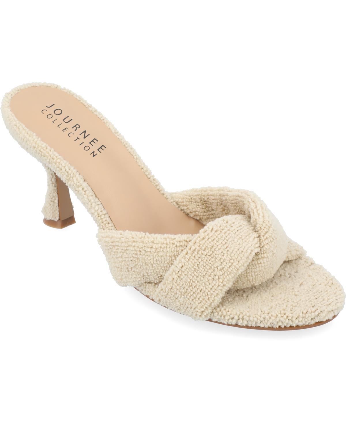 Journee Collection Womens Mannon Terry Cloth Sandals Product Image