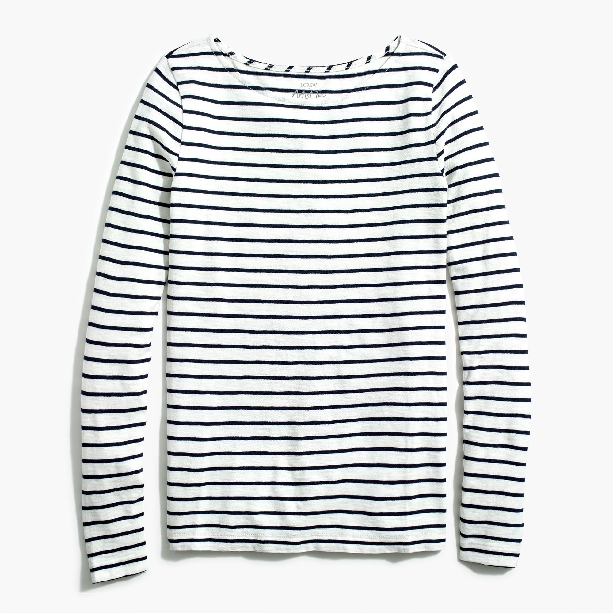 Long-sleeve striped artist tee Product Image