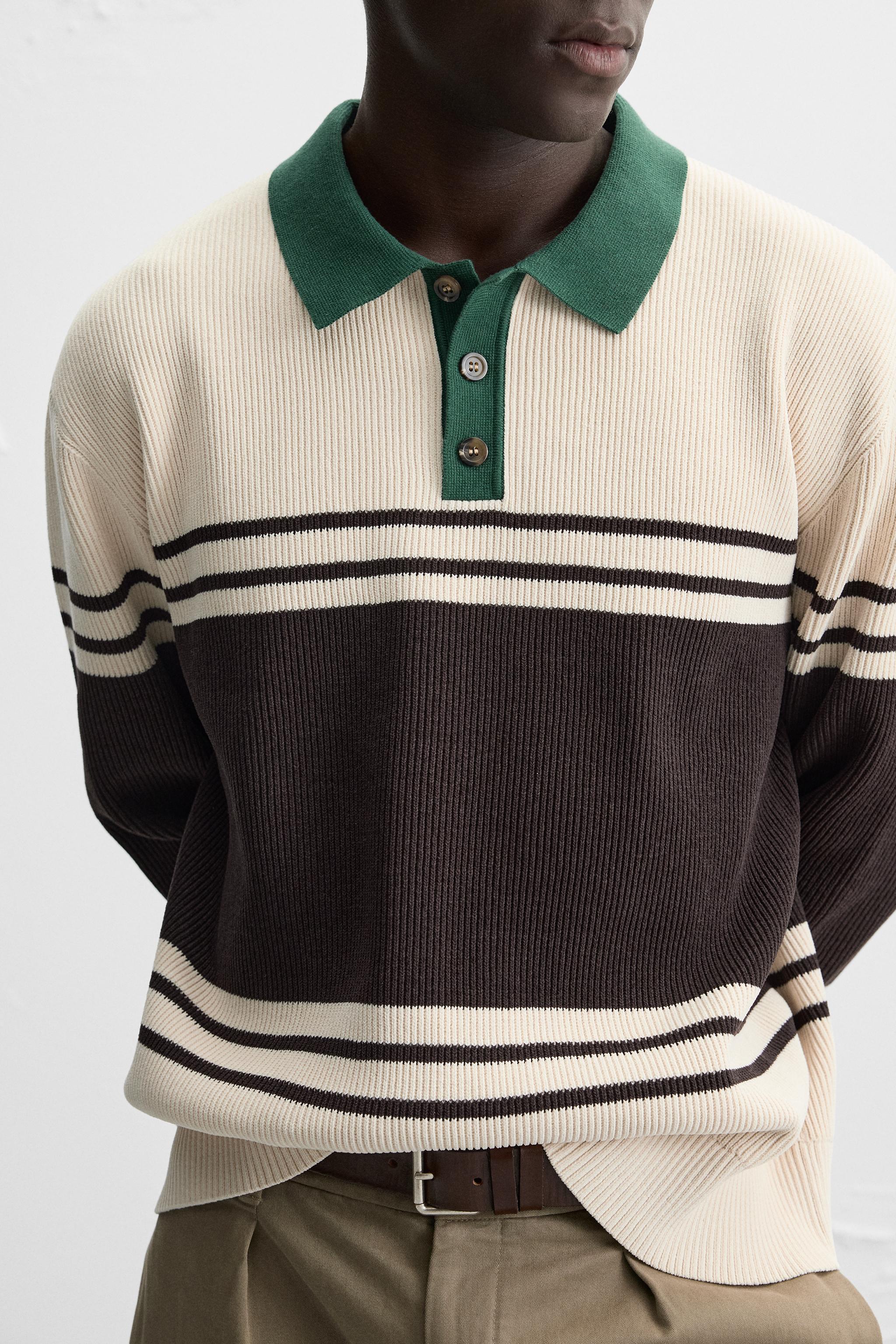 TEXTURED KNIT POLO SHIRT Product Image