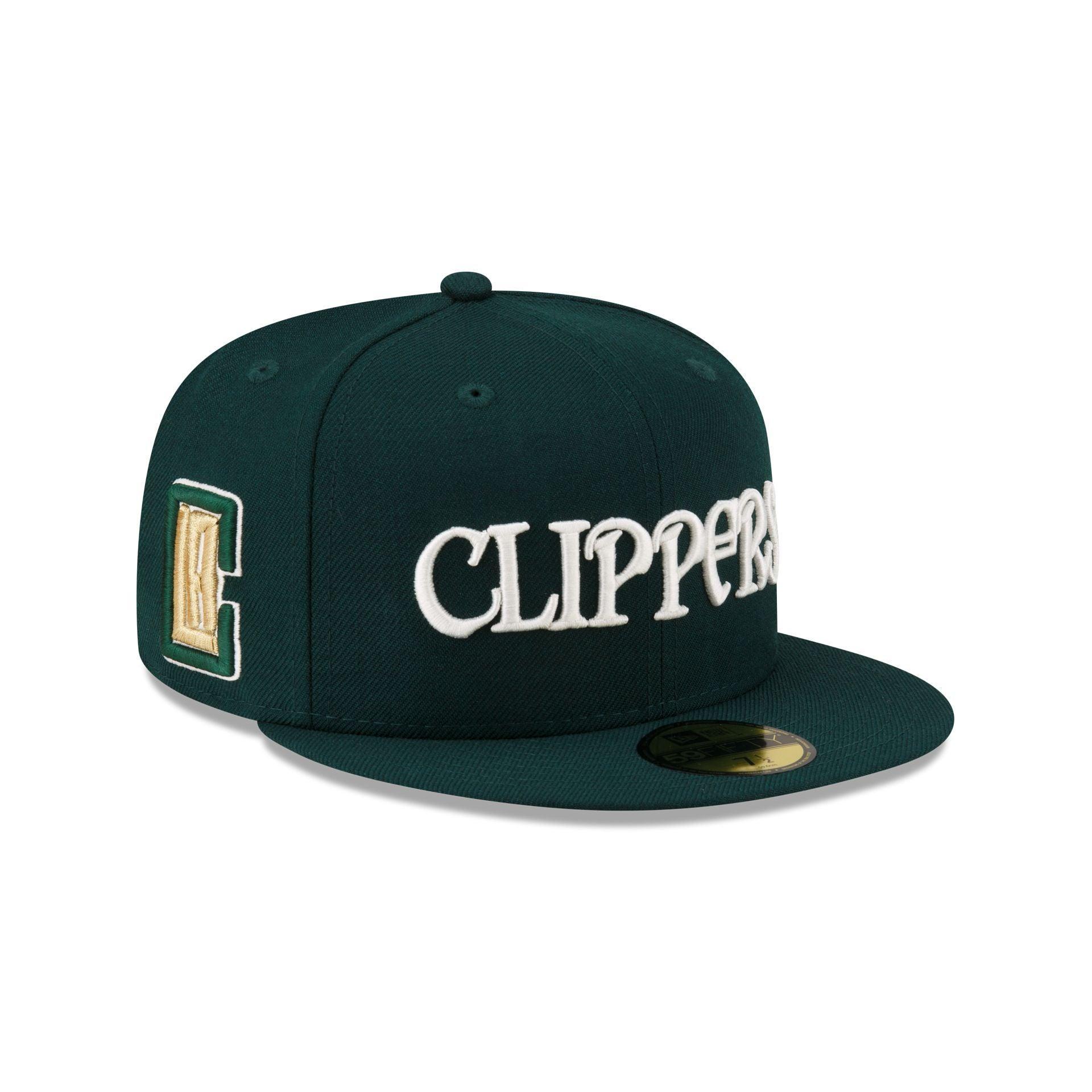 Just Caps Dark Green Wool Los Angeles Clippers 59FIFTY Fitted Hat Male Product Image