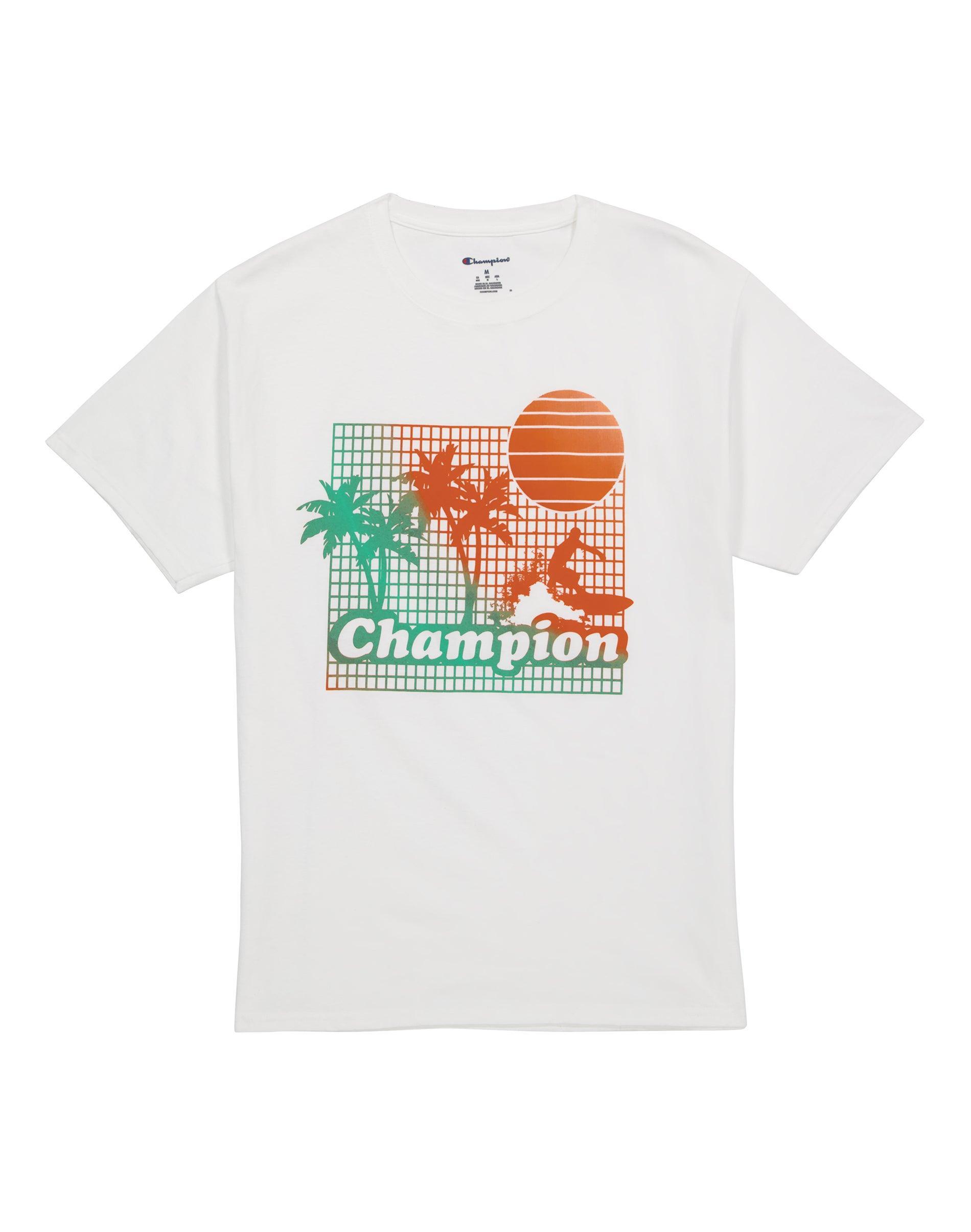 Mens Champion Short-Sleeve T-Shirt, Surfer Square White 2XL Product Image