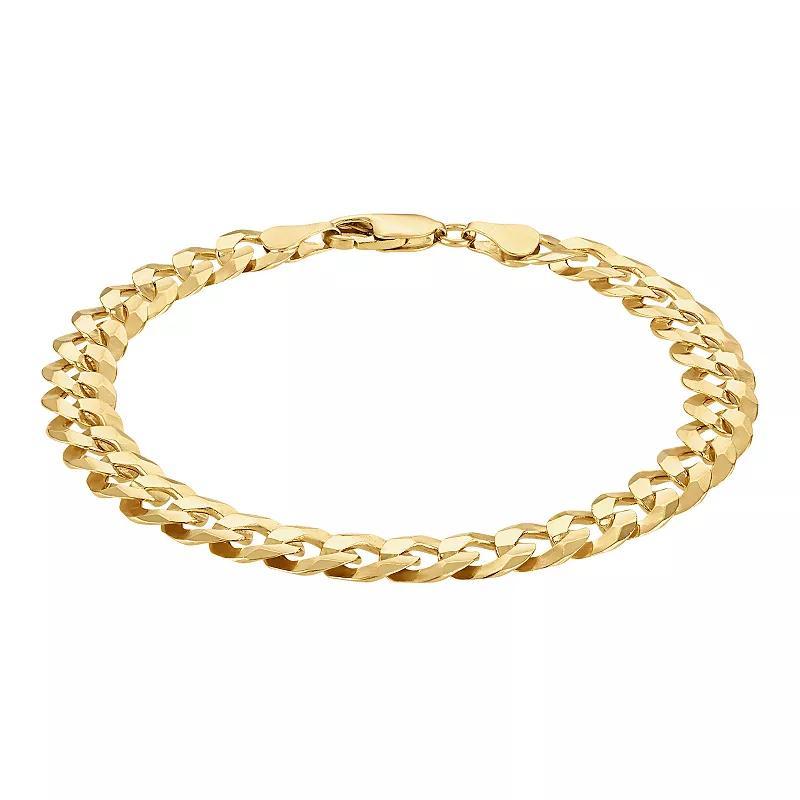 Giorgio di Vicenza 14k Gold Over Silver Curb Chain Bracelet, Mens Sterling Product Image