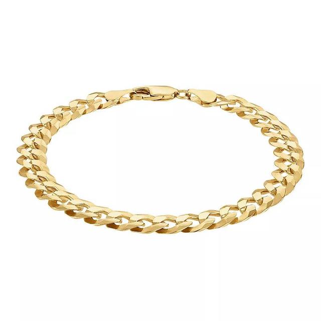 Giorgio di Vicenza 14k Gold Over Silver Curb Chain Bracelet, Mens Gold Tone Product Image