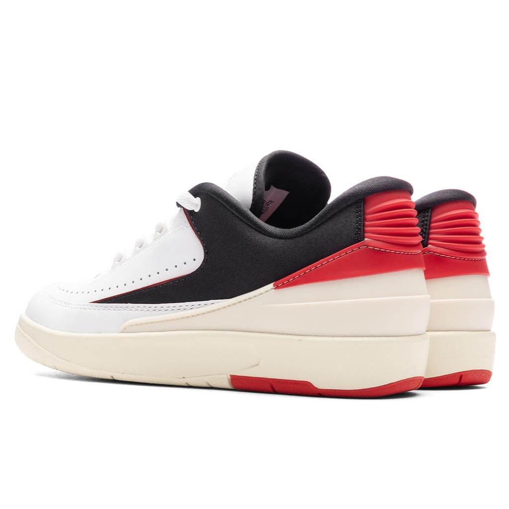 Women's Air Jordan 2 Retro Low - White/University Red/Coconut Milk Female Product Image