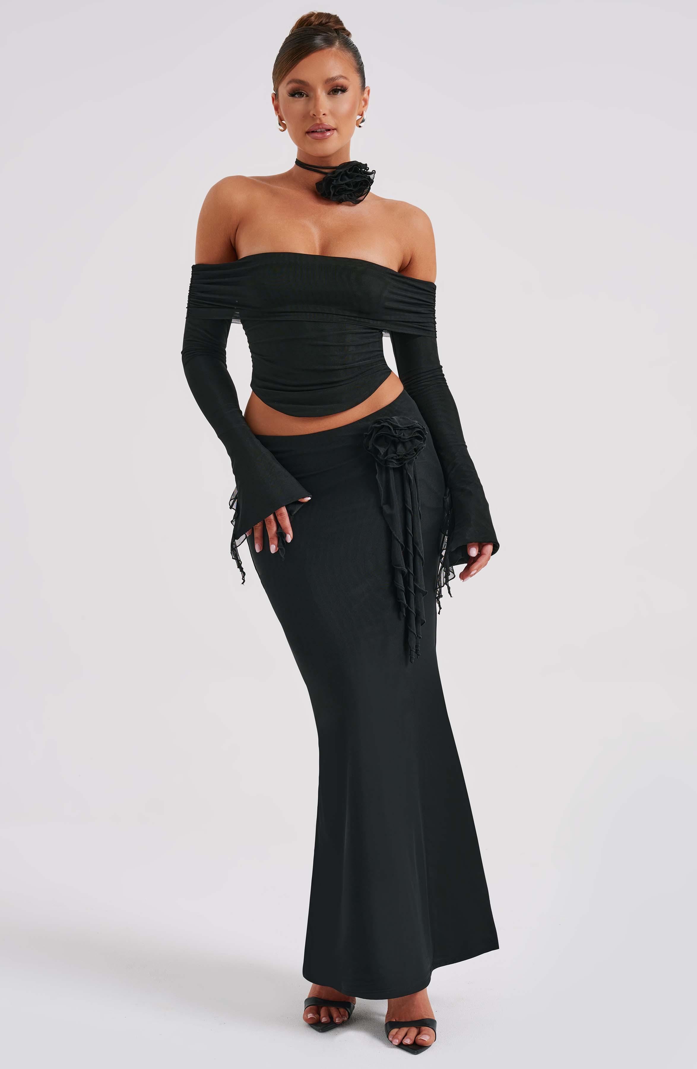 Deema Maxi Skirt - Black Product Image