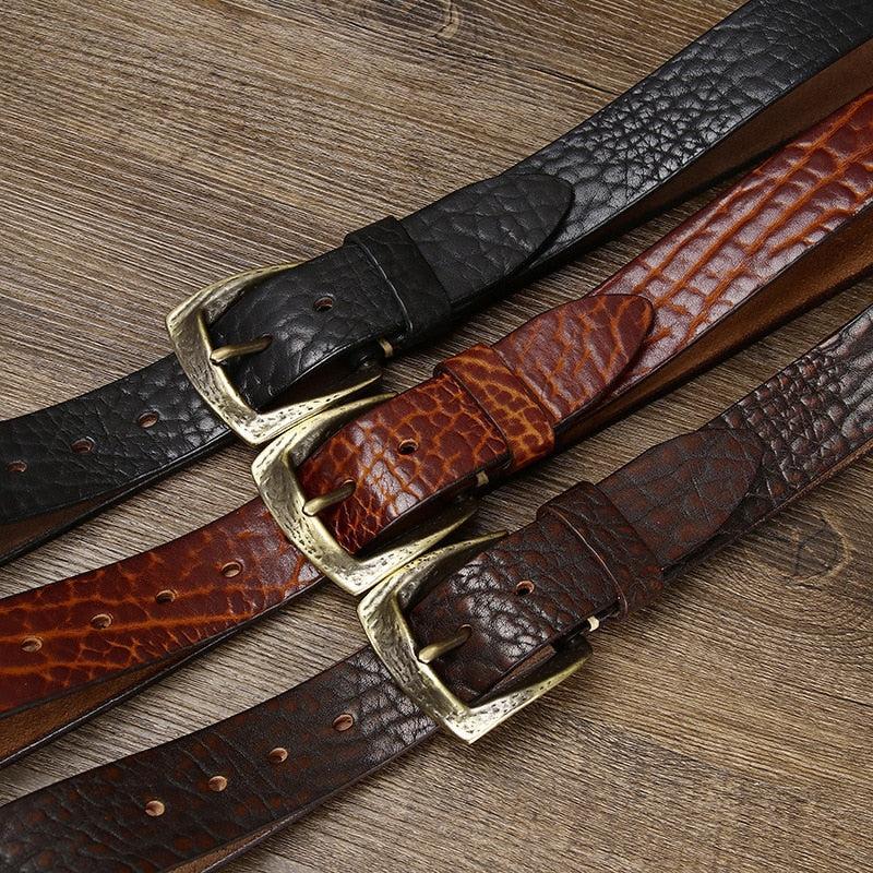 Vintage High-Quality Genuine Leather Belt Product Image