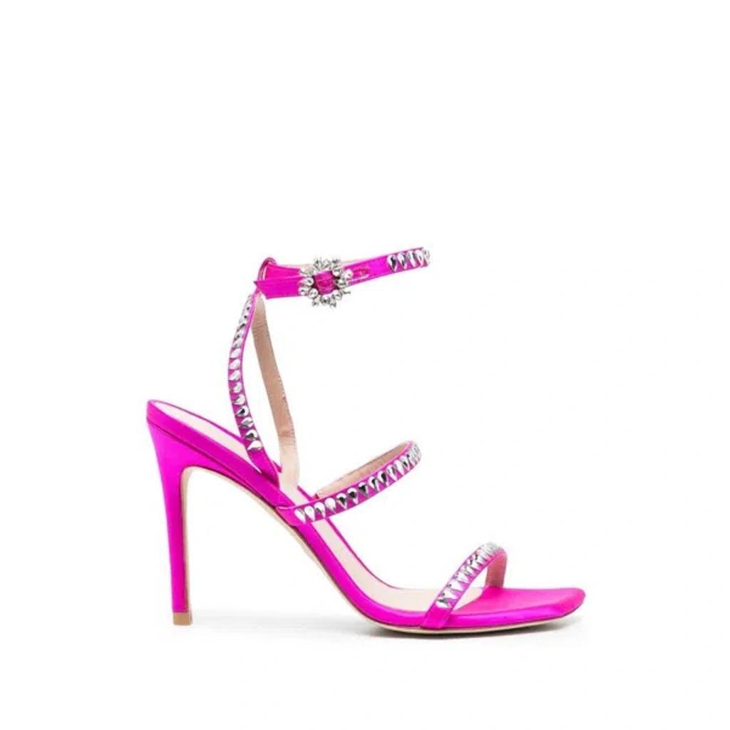 Crystal Embellished 110mm Sandals In Pink product image