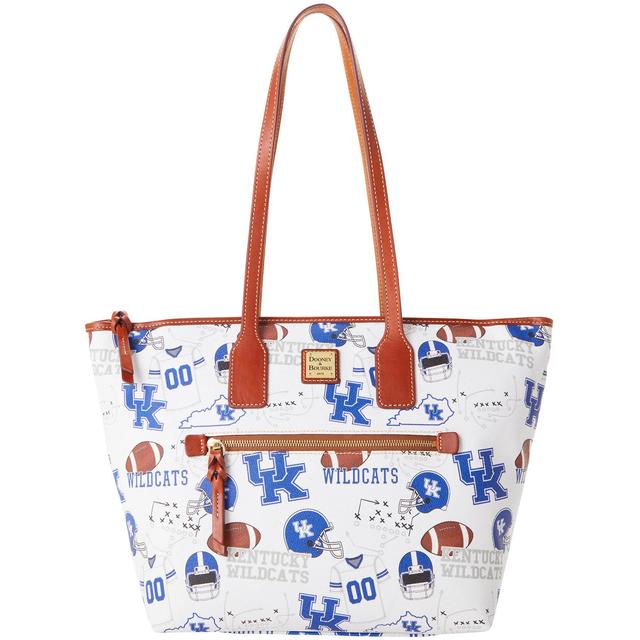 Dooney & Bourke Womens Collegiate University of Kentucky Coated Cotton Tote Shopping Bag in White Multi Product Image