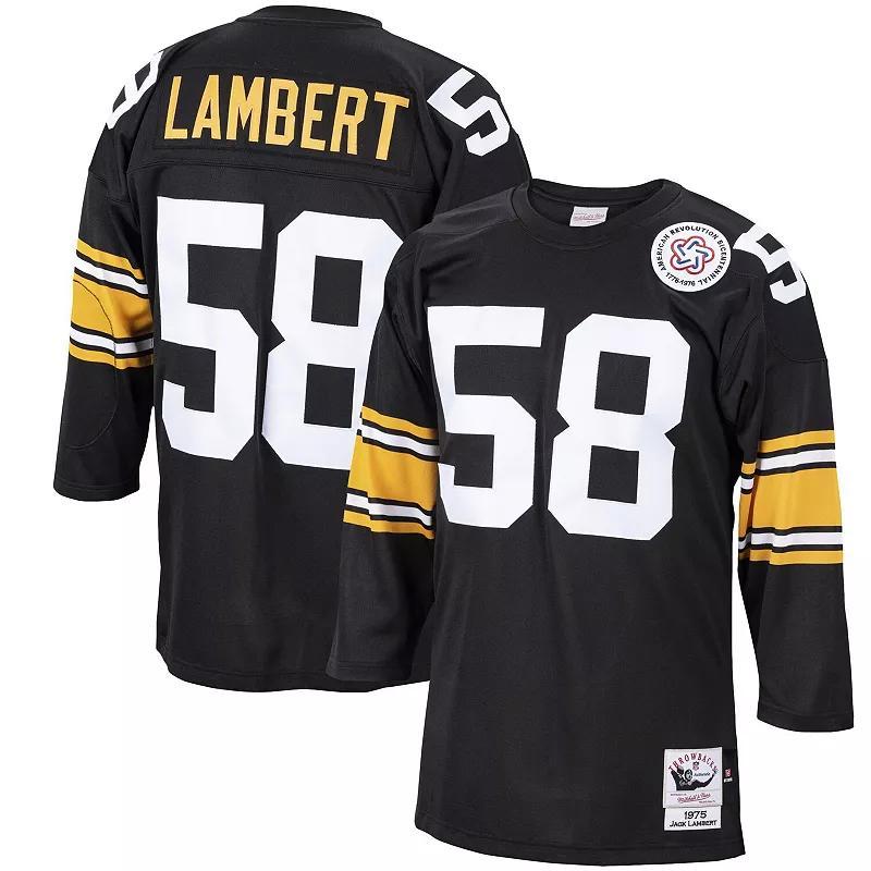 Mens Mitchell & Ness Jack Lambert Black Pittsburgh Steelers 1975 Authentic Retired Player Jersey - Black Product Image