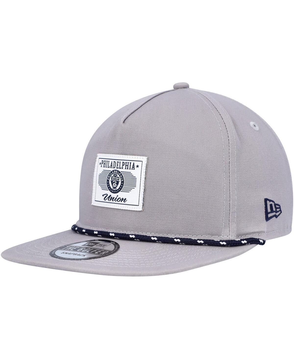 Mens New Era Gray Philadelphia Union Patch Golfer Adjustable Hat Product Image