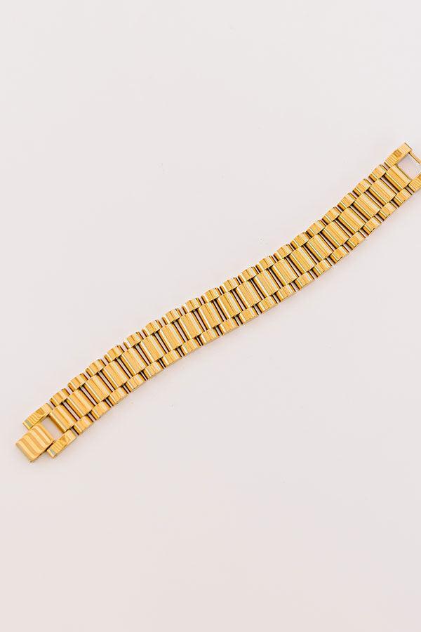 Large Watchband Bracelet in Gold Product Image