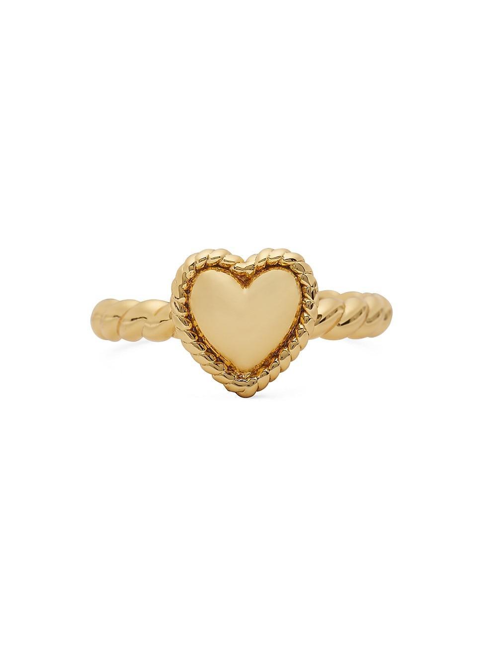 Womens Goldtone Heart Ring Product Image