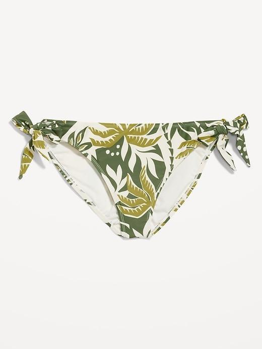 Mid-Rise Side-Tie Bikini Swim Bottoms Product Image