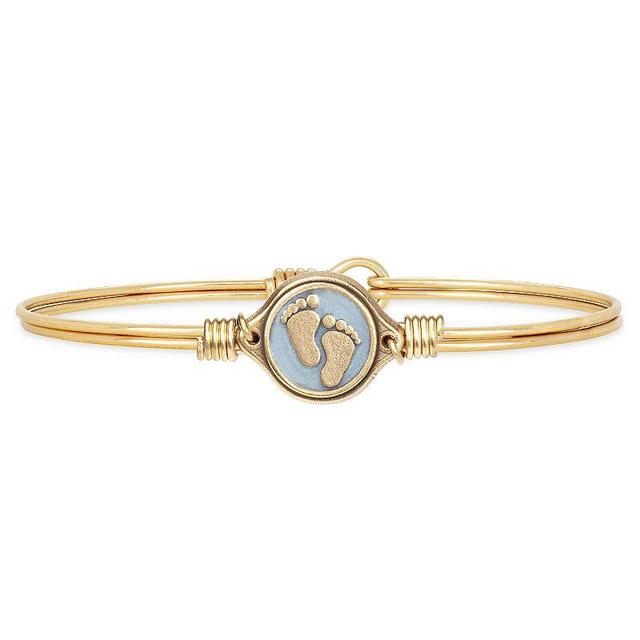 Luca + Danni Footprint Bangle Bracelet, Womens Brass Tone Product Image