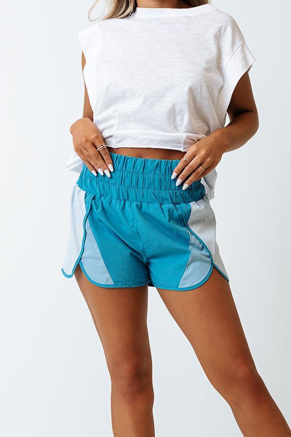 Game Face Active Shorts In Ocean Blue Product Image