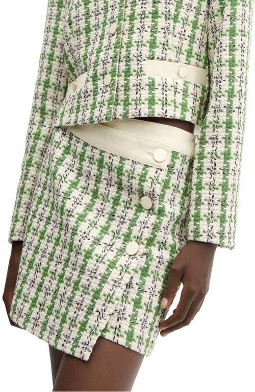 MANGO - Tweed buttoned miniskirt greenWomen Product Image