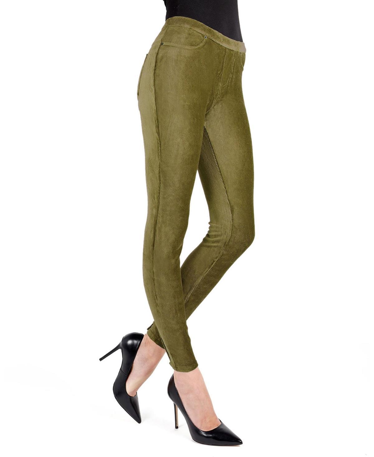 MeMoi Womens Thin Ribbed Stretch Corduroy Leggings product image