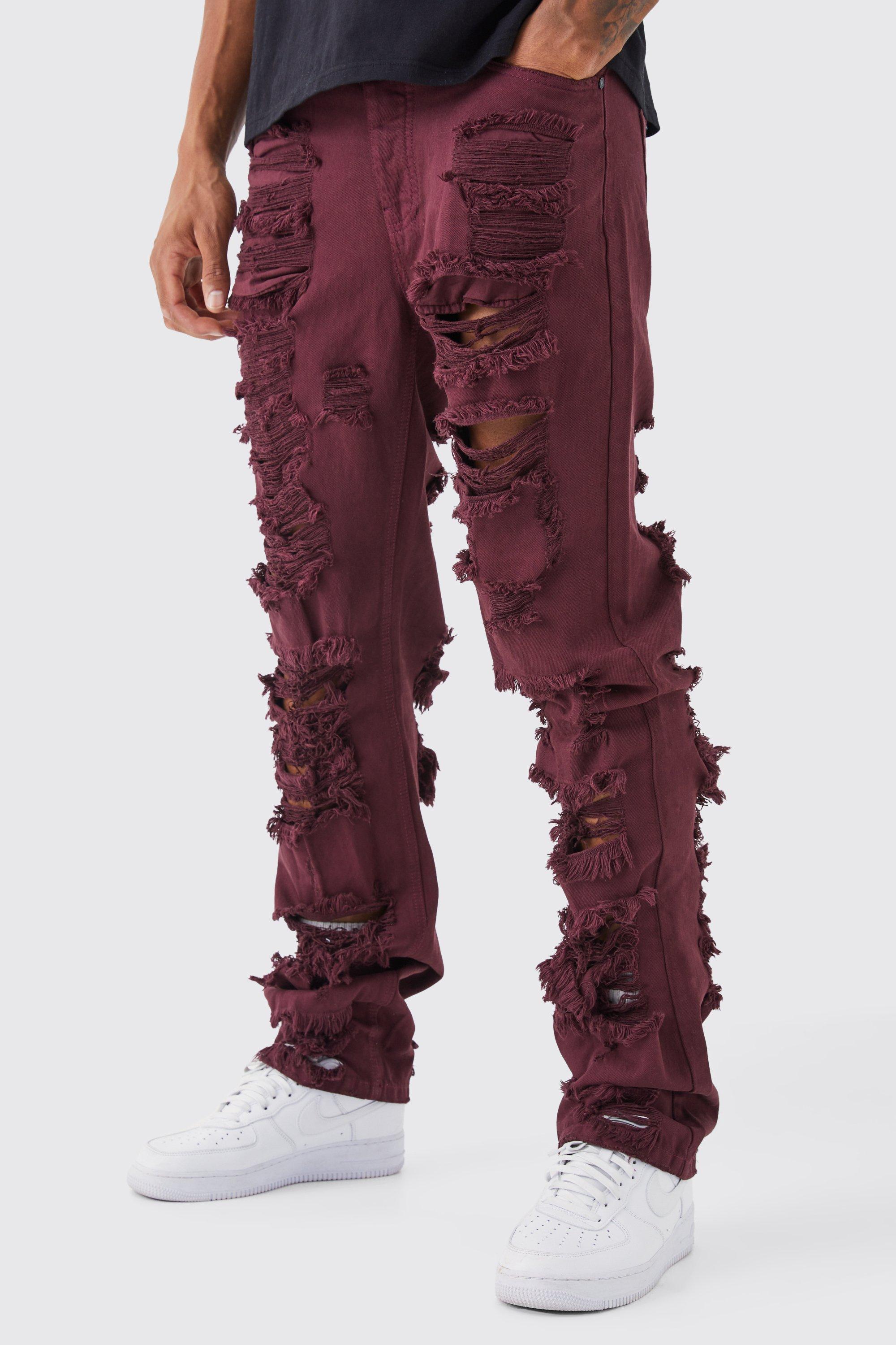 Tall Relaxed Rigid Extreme Ripped Jean | boohooMAN USA Product Image