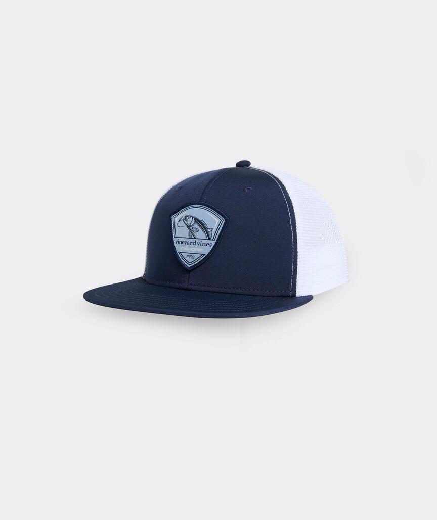 Fishing Patch Flat Brim Trucker Hat Product Image