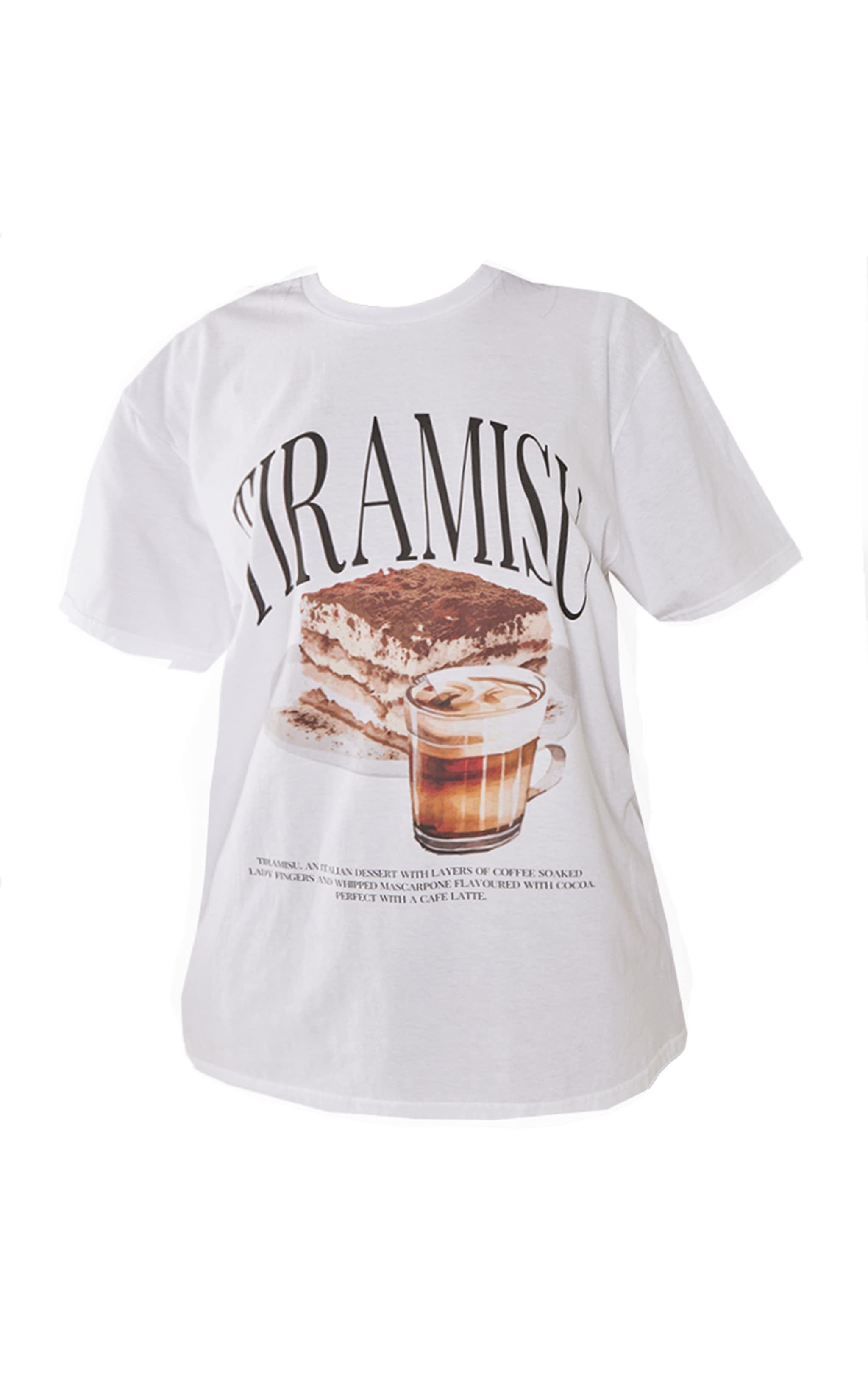 White Tiramisu Oversized T-shirt Product Image