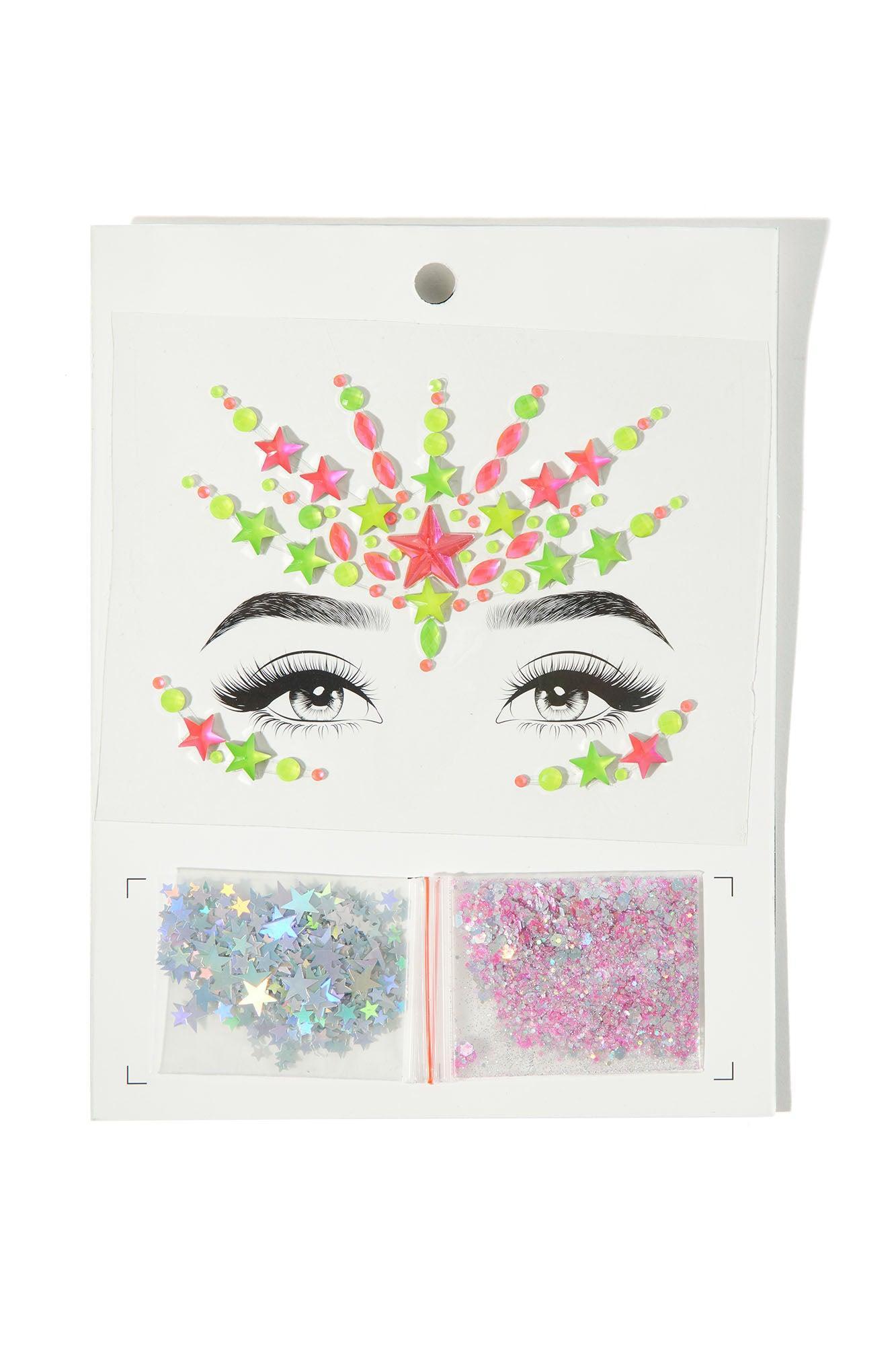 Starry Eyed Rhinestone Glitter Glam Set - Multi Color Product Image