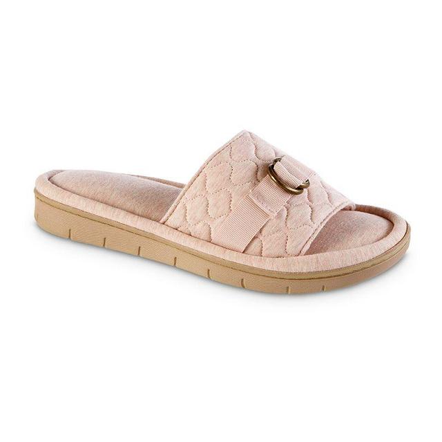 isotoner Comfort Quilted Womens Slide Slippers Evening Brown Product Image