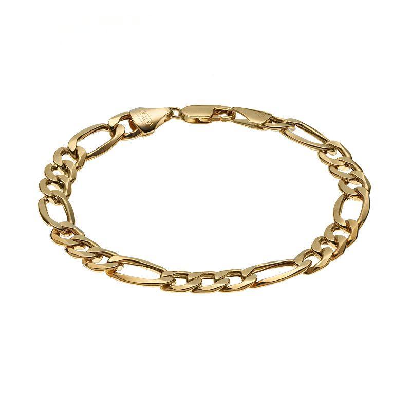 14k Gold Figaro Link Bracelet, Womens Product Image