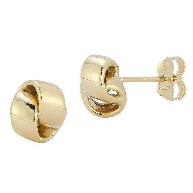 LUMINOR GOLD 14k Gold Duo Love Knots Stud Earrings, Womens, Yellow Product Image