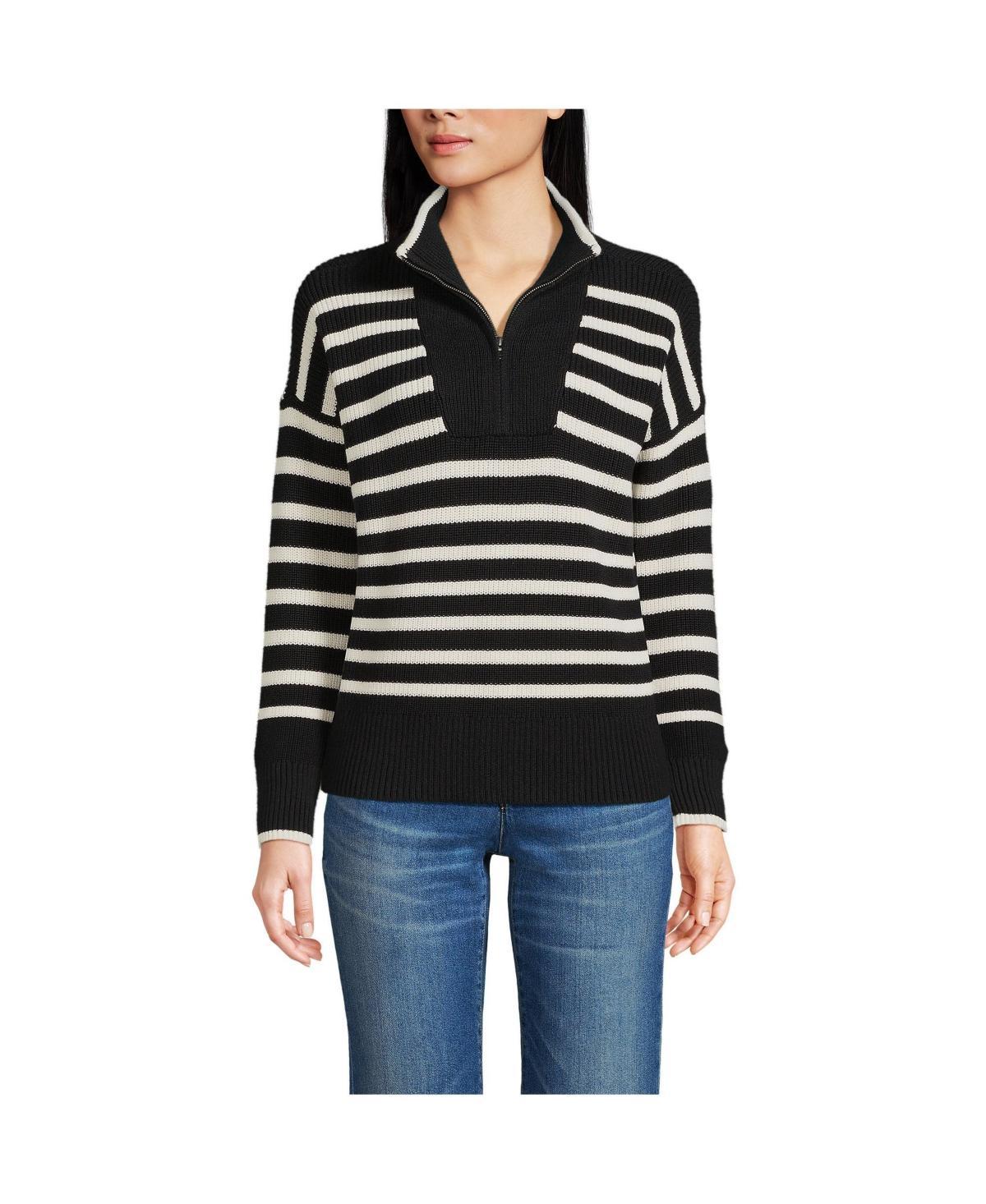 Womens Lands End Drifter Quarter Zip Sweater Product Image