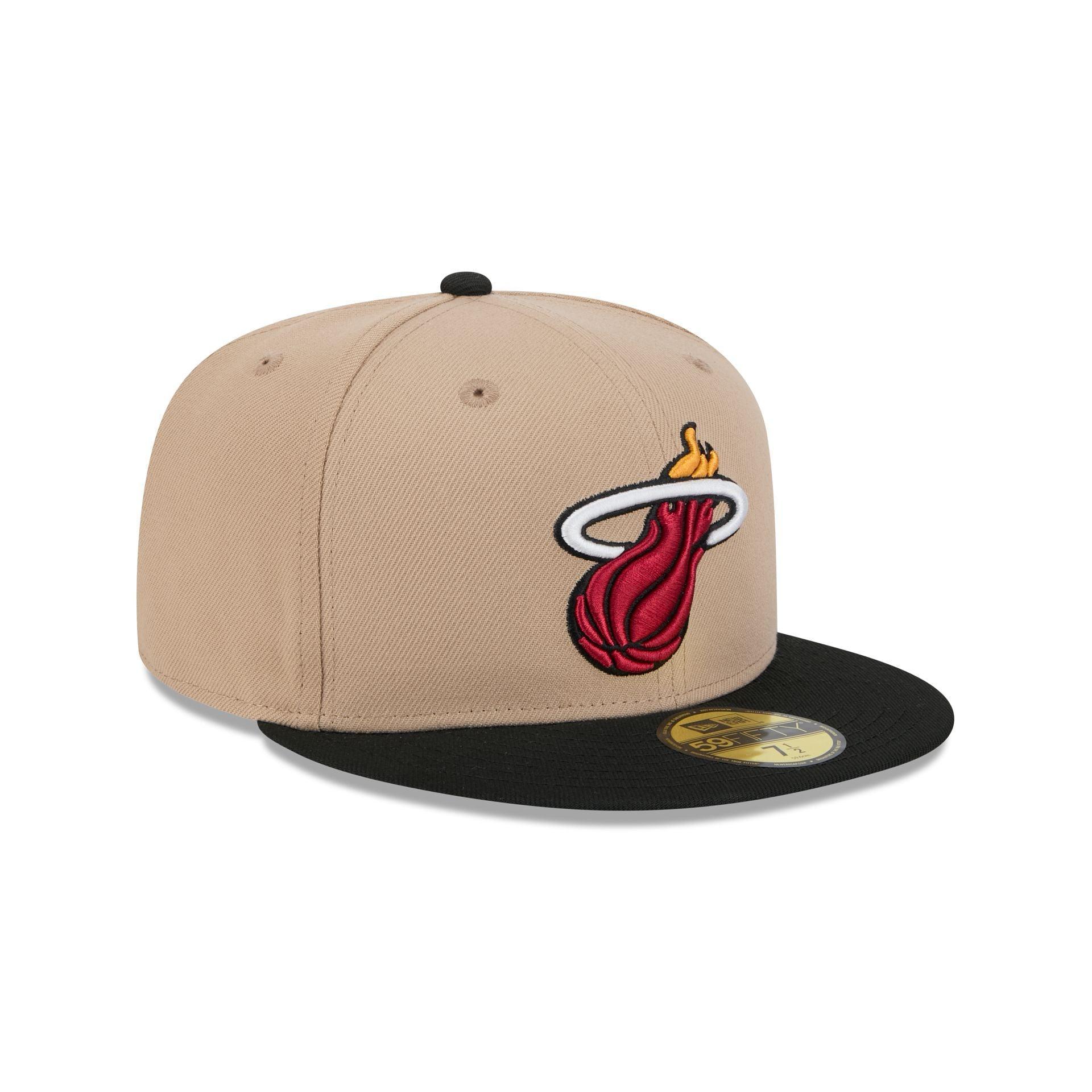 Miami Heat Camel 59FIFTY Fitted Hat Male Product Image