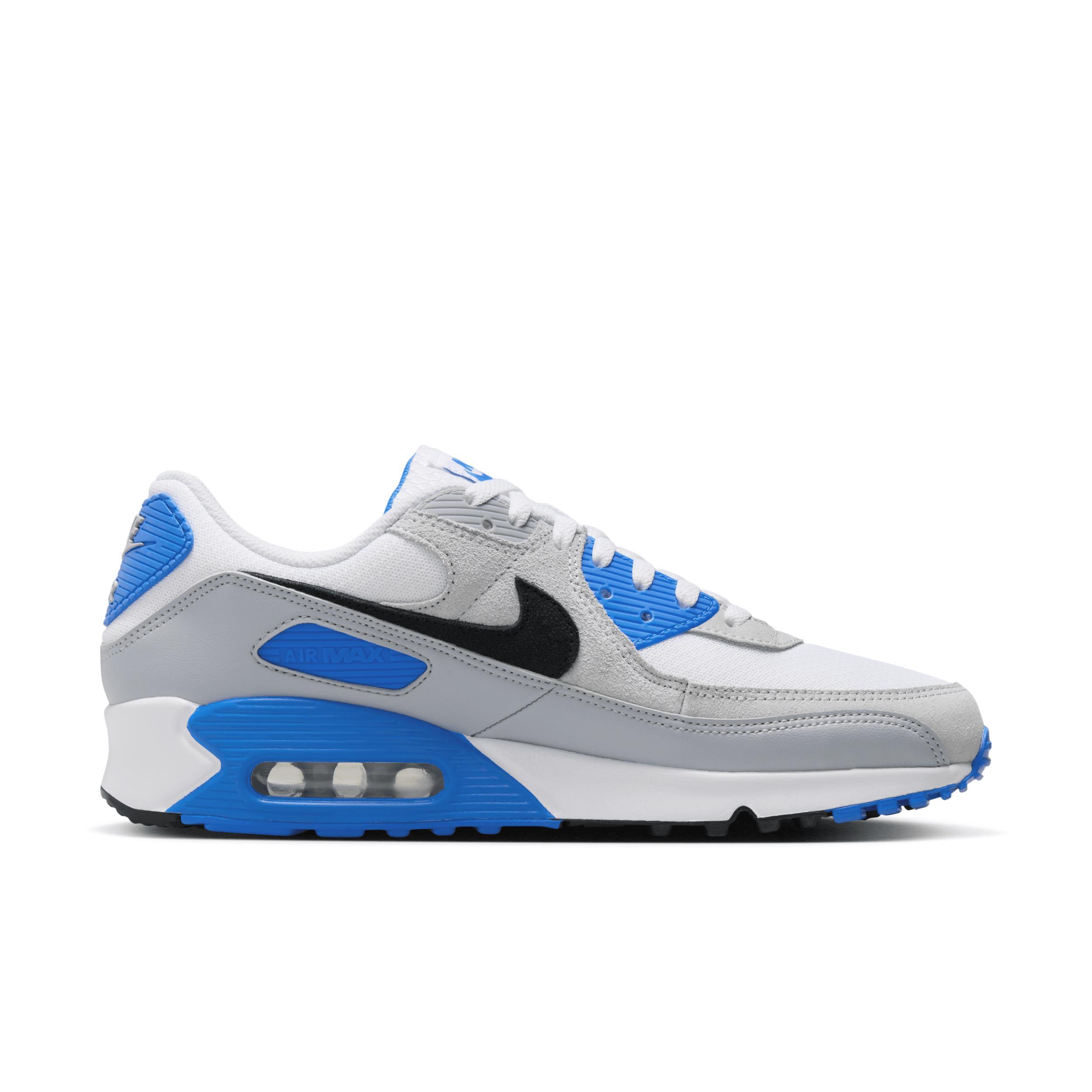 Nike Mens Air Max 90 - Running Shoes White/Wolf Grey/Pink Foam Product Image