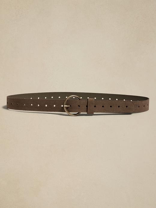 Suede Round Buckle Belt Product Image