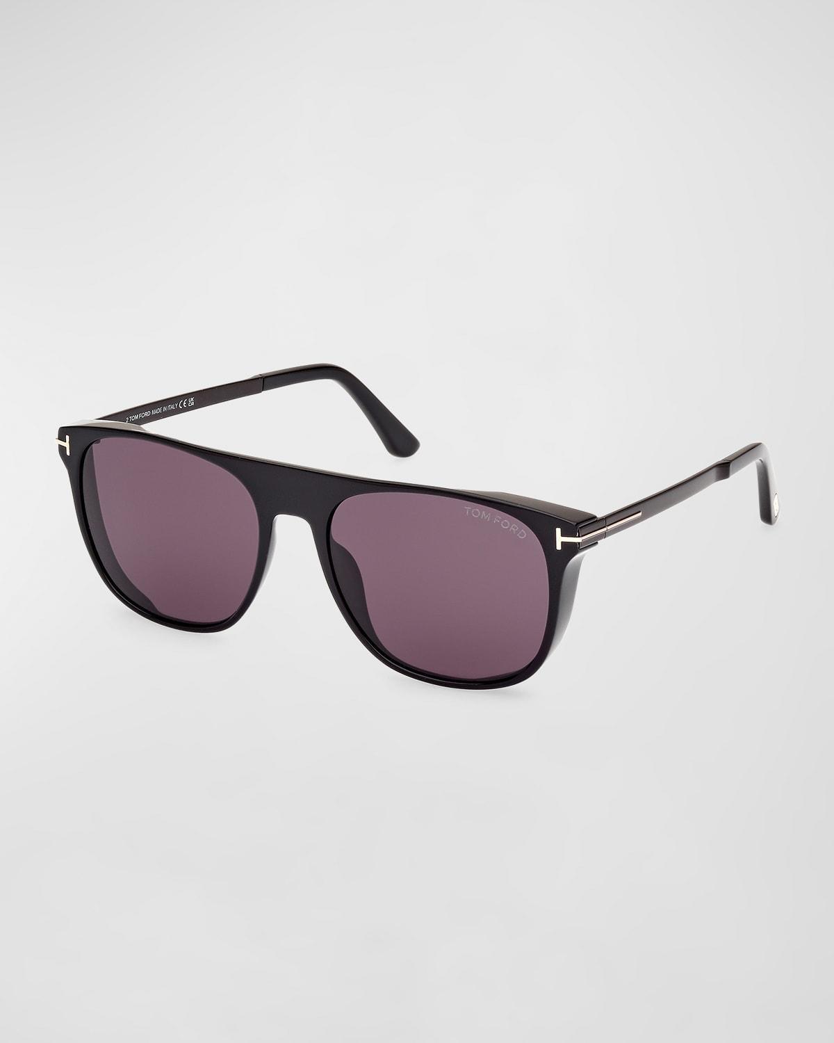 Mens Fletcher Polarized Square Acetate Sunglasses Product Image