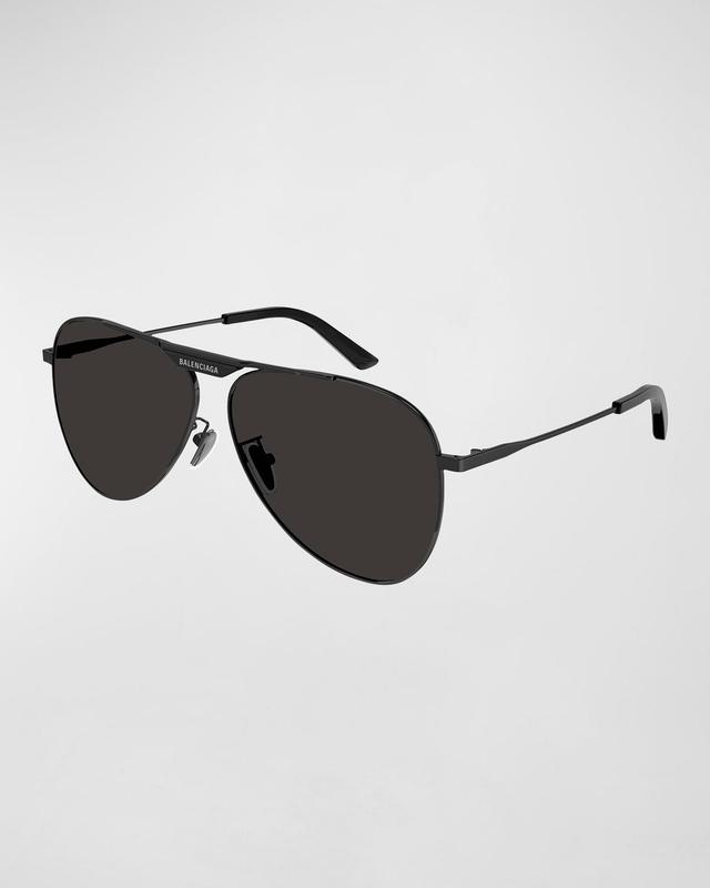 Mens Logo Top Bar Metal Aviator Sunglasses Product Image