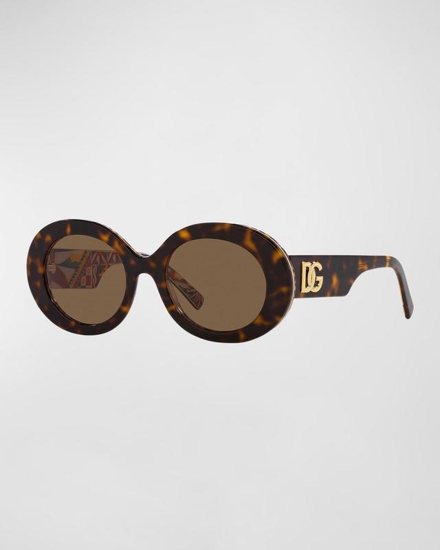 Logo Acetate Oval Sunglasses Product Image