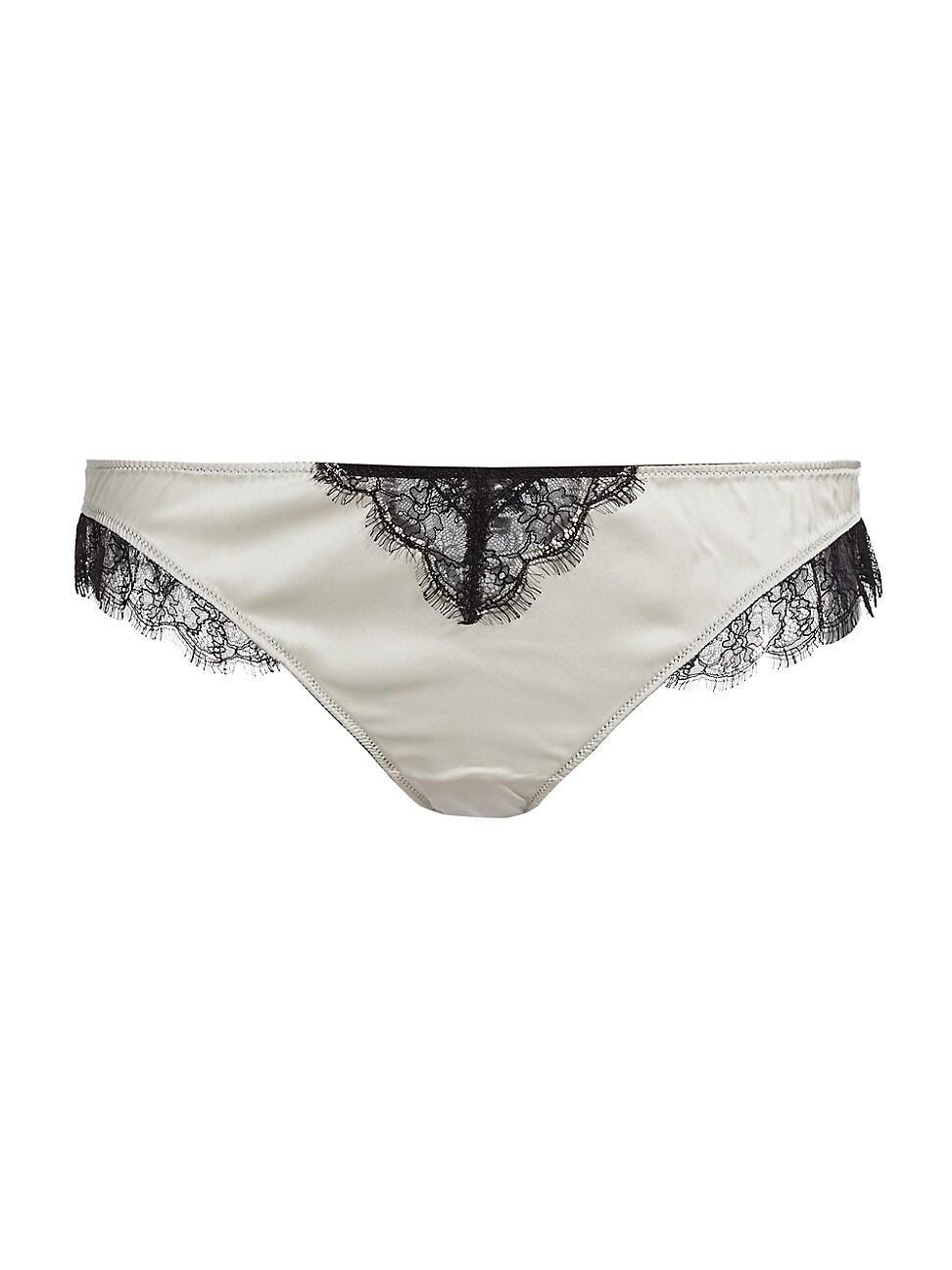 Womens Lace Inset Thong Product Image