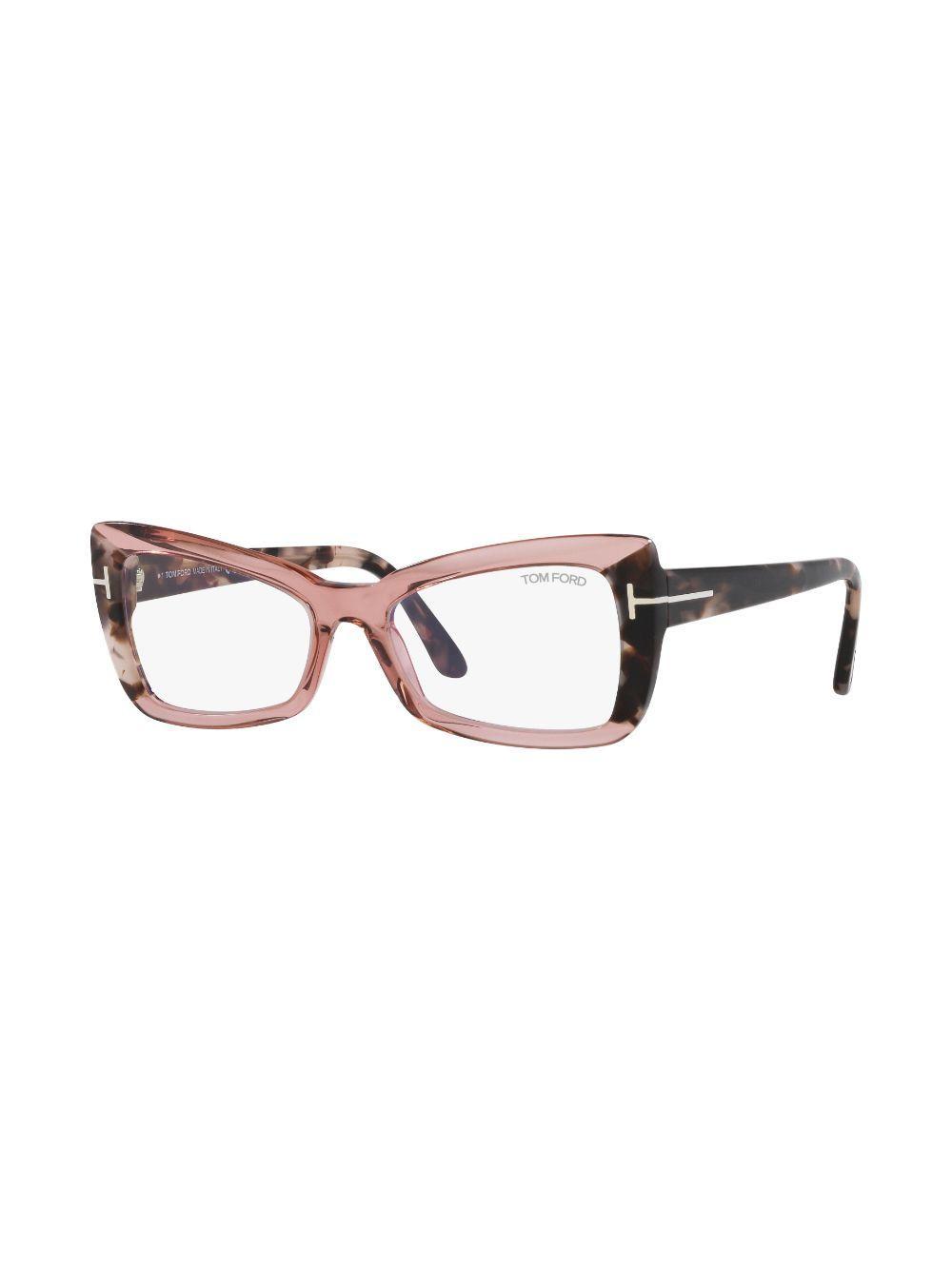 TOM FORD Two-tone Rectangle-frame Glasses In Rosa Product Image