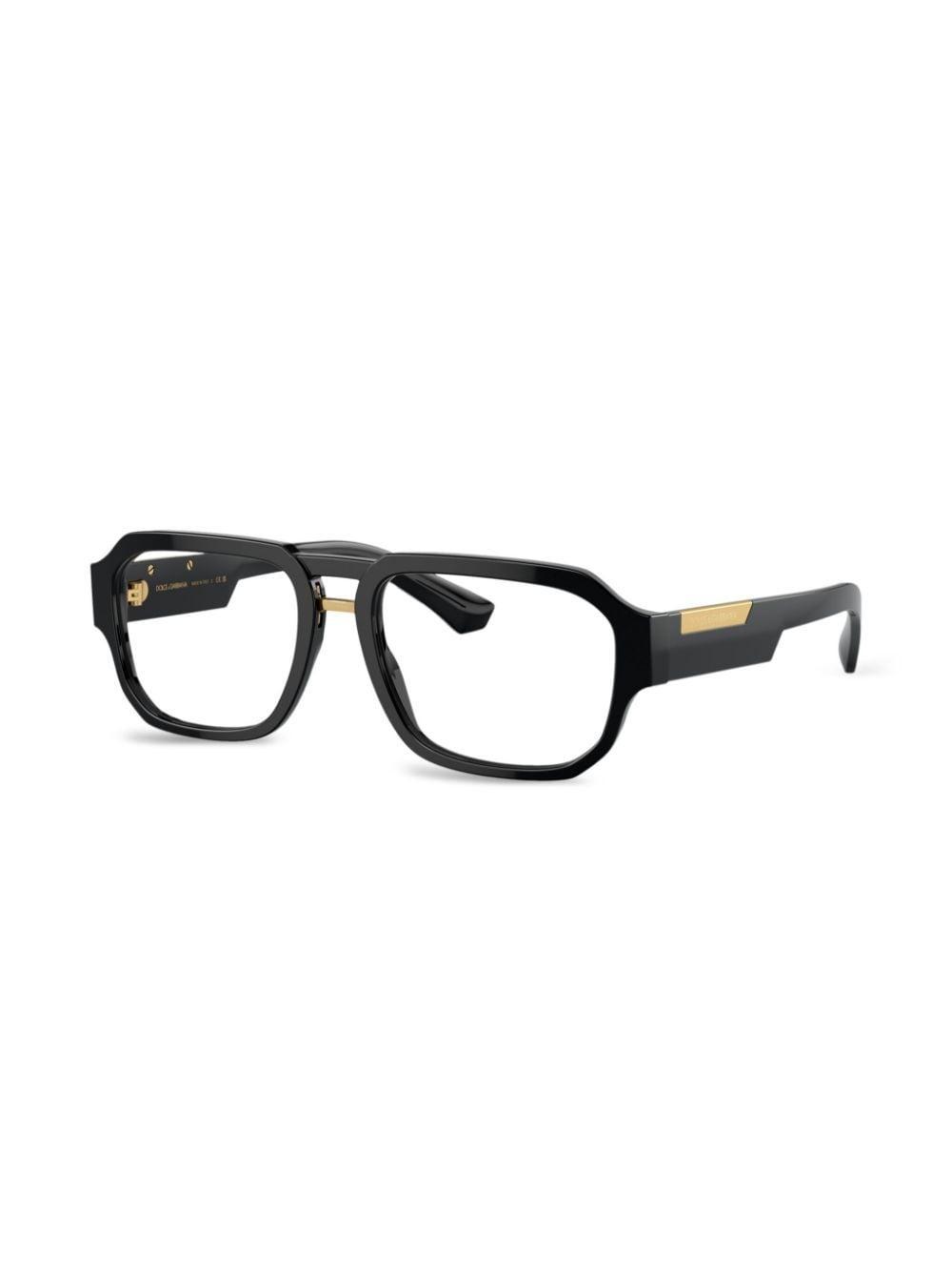 Dg3389 Pilot-frame Glasses In Black Product Image