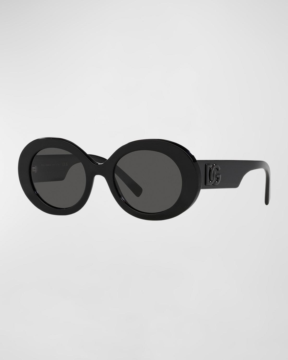 Logo Acetate Oval Sunglasses Product Image