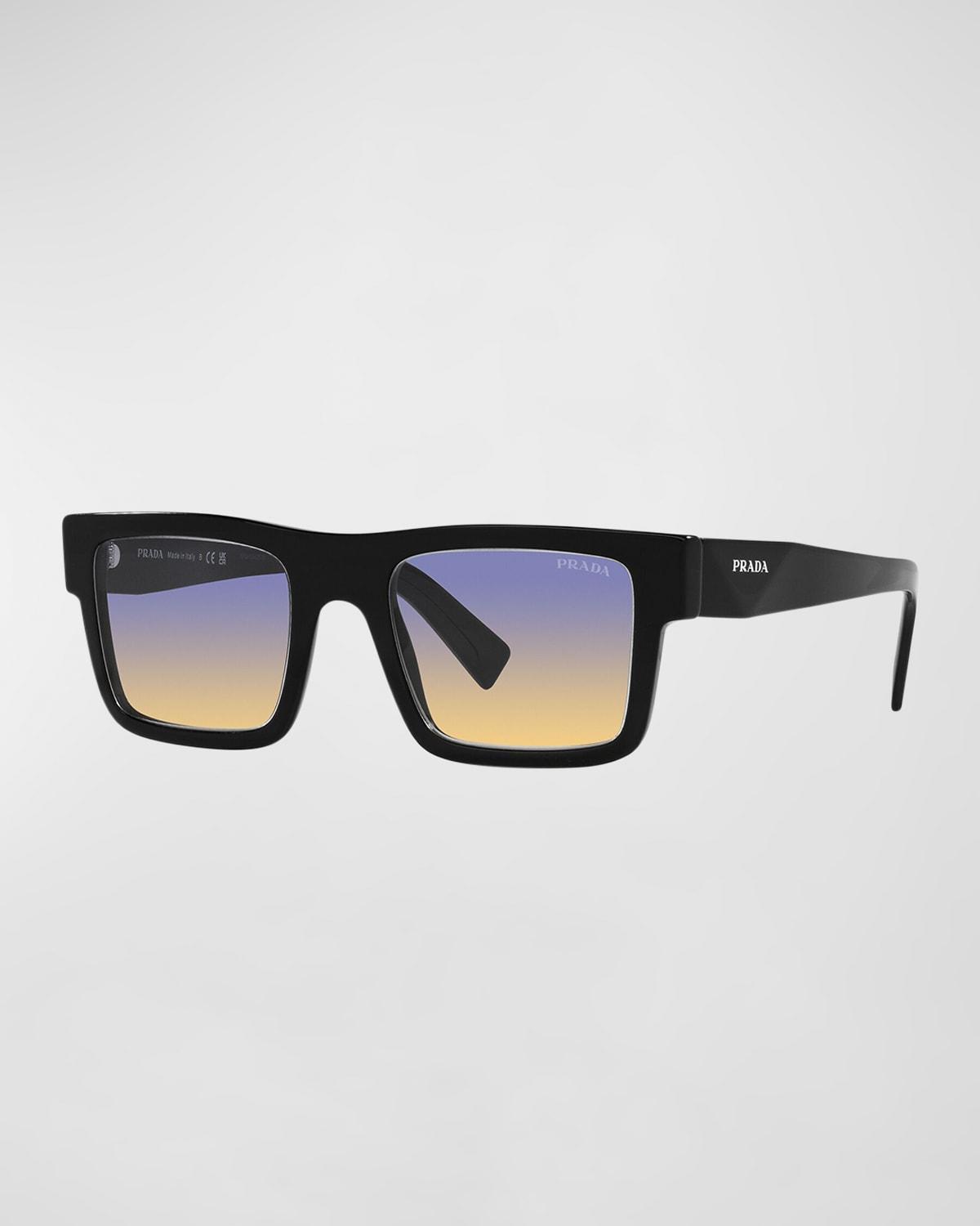 Mens 52MM Rectangular Sunglasses Product Image