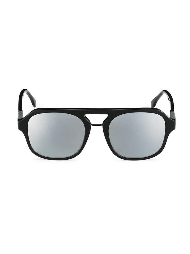 Mens Temple Logo Square Sunglasses Product Image