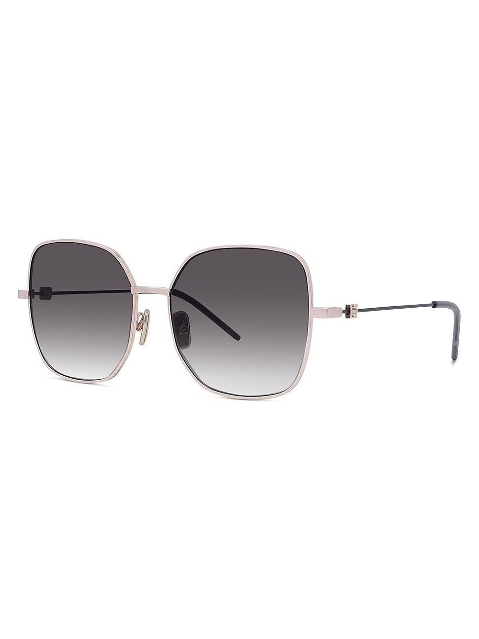 Givenchy Unisex GV Speed 58mm Butterfly Sunglasses - Shiny Light Gold/Brown Product Image