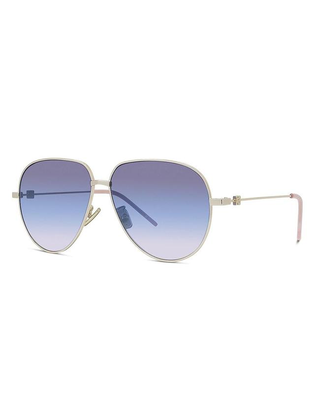 Givenchy Unisex GV Speed 60mm Mirrored Aviator Sunglasses - Shiny Light Gold/Violet Product Image